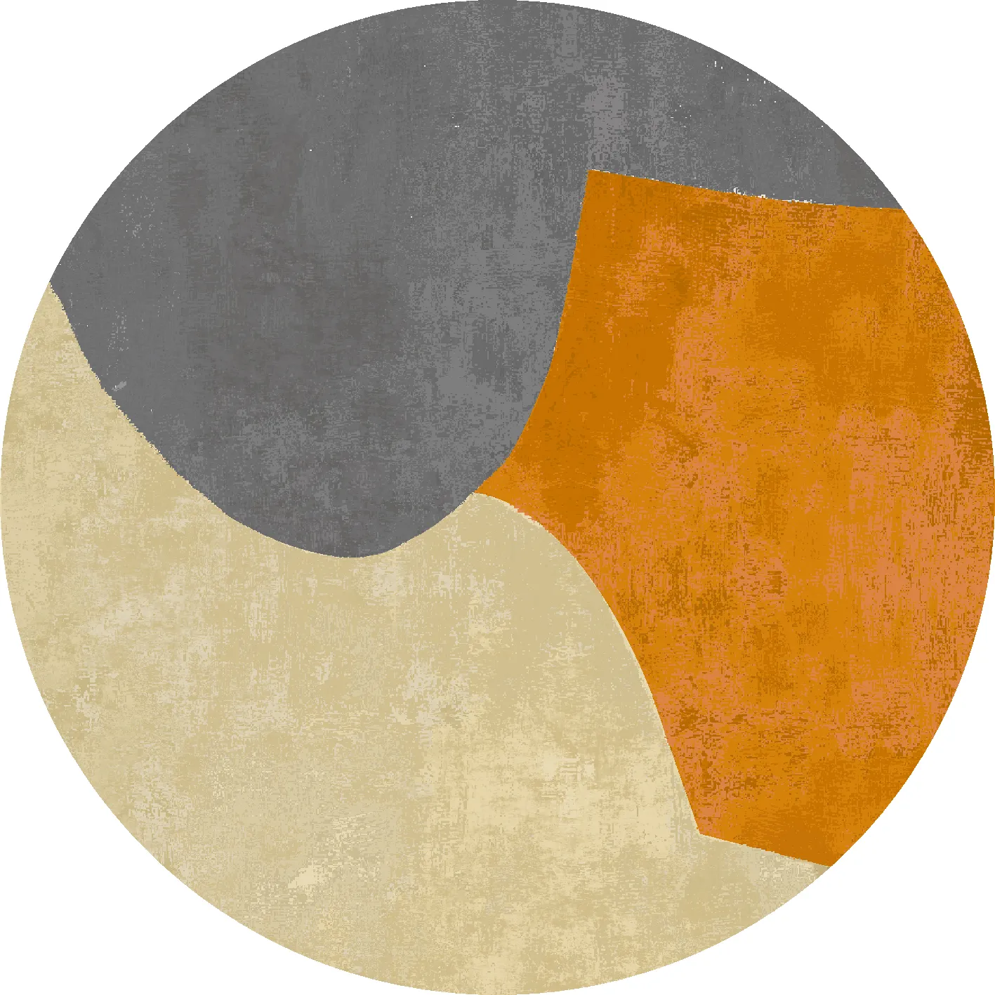 Rond vloerkleed - Lazio (grijs/multi)