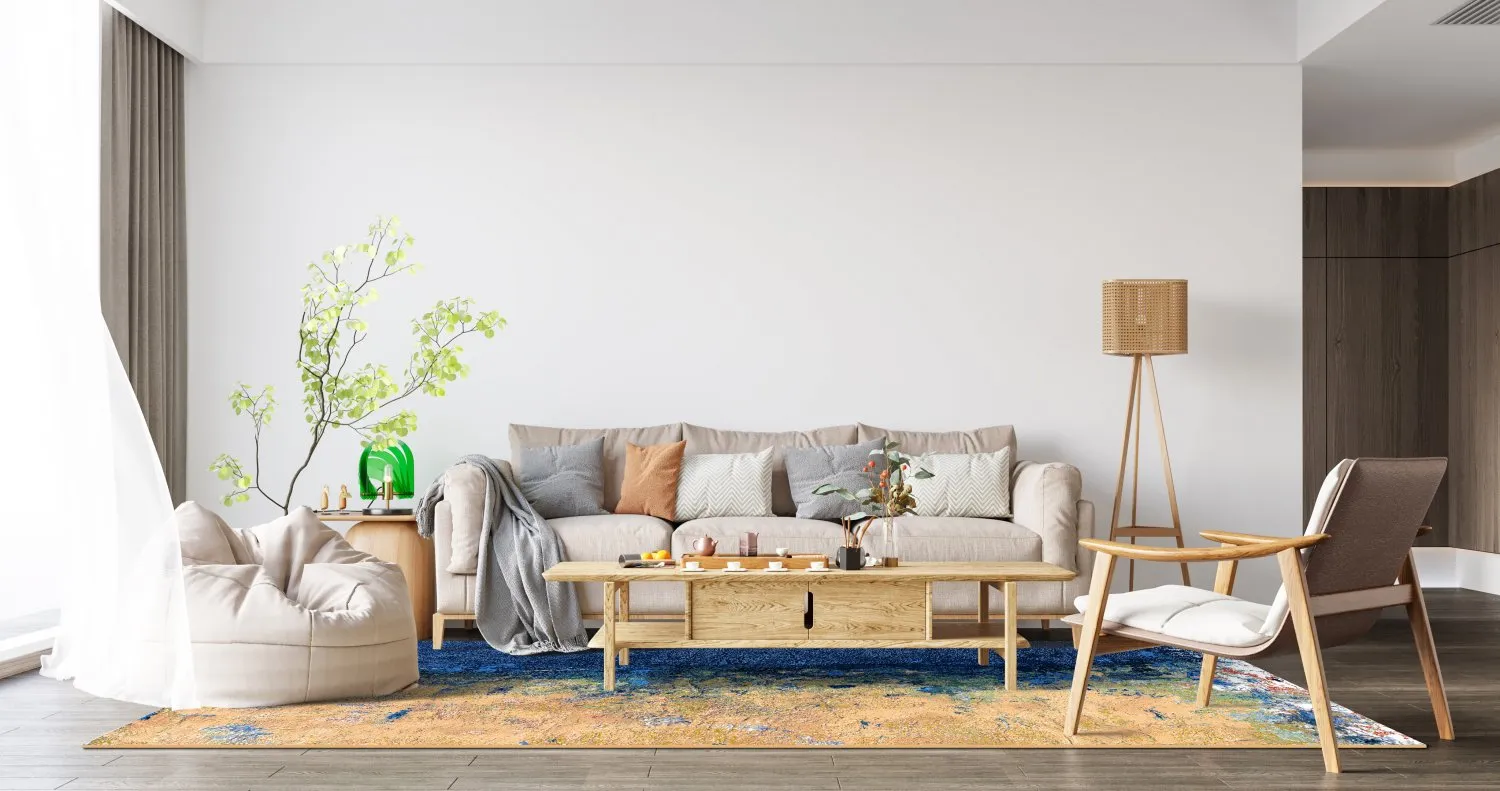 Wilton - Sindia (beige/blauw)