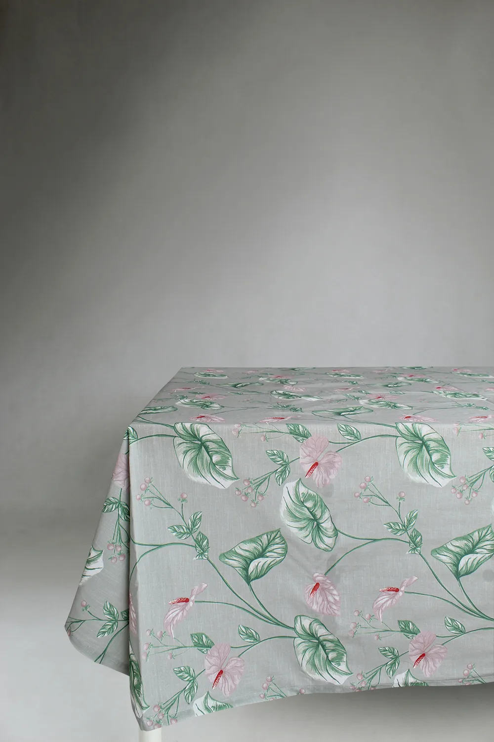 Katoenen tafelkleed - Adella (groen/paars)