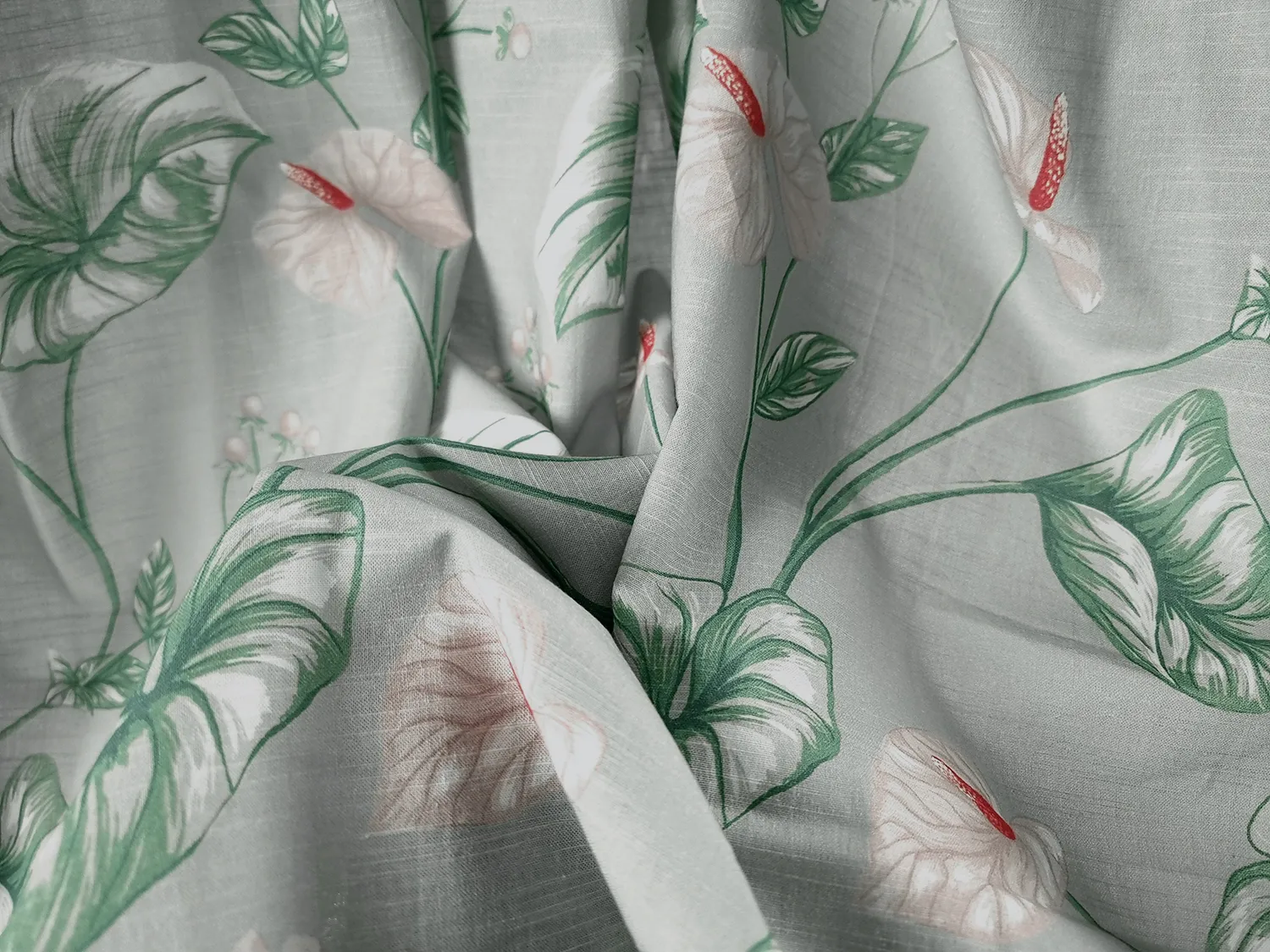 Katoenen tafelkleed - Adella (groen/paars)