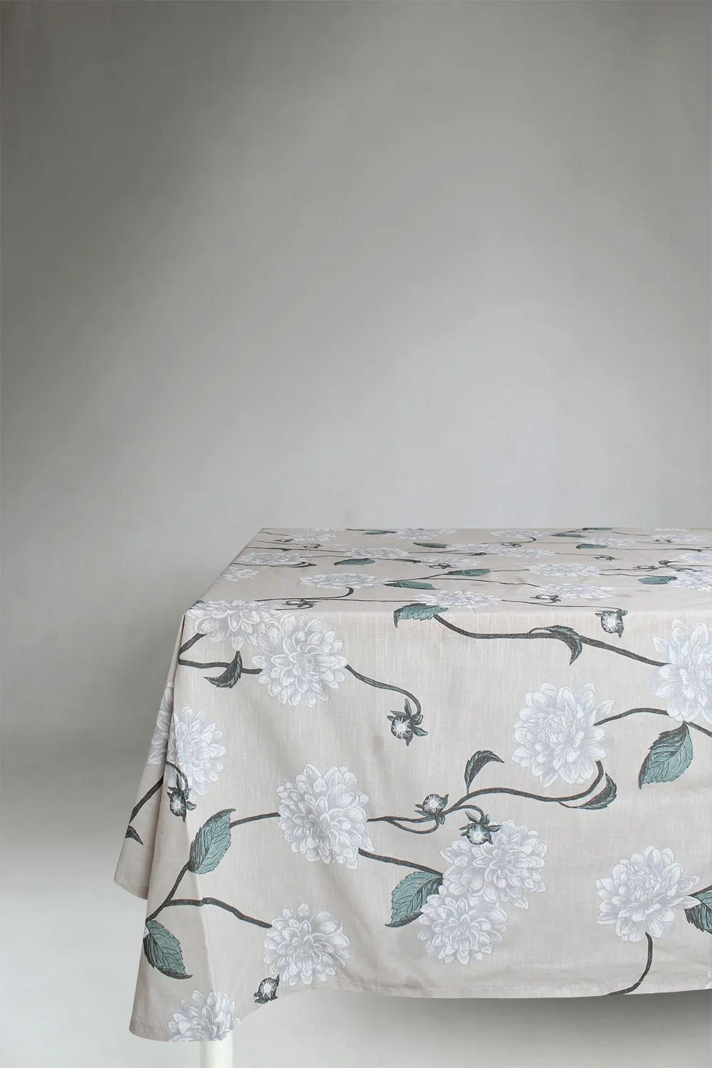 Katoenen tafelkleed - Alyssa (beige/grijs)