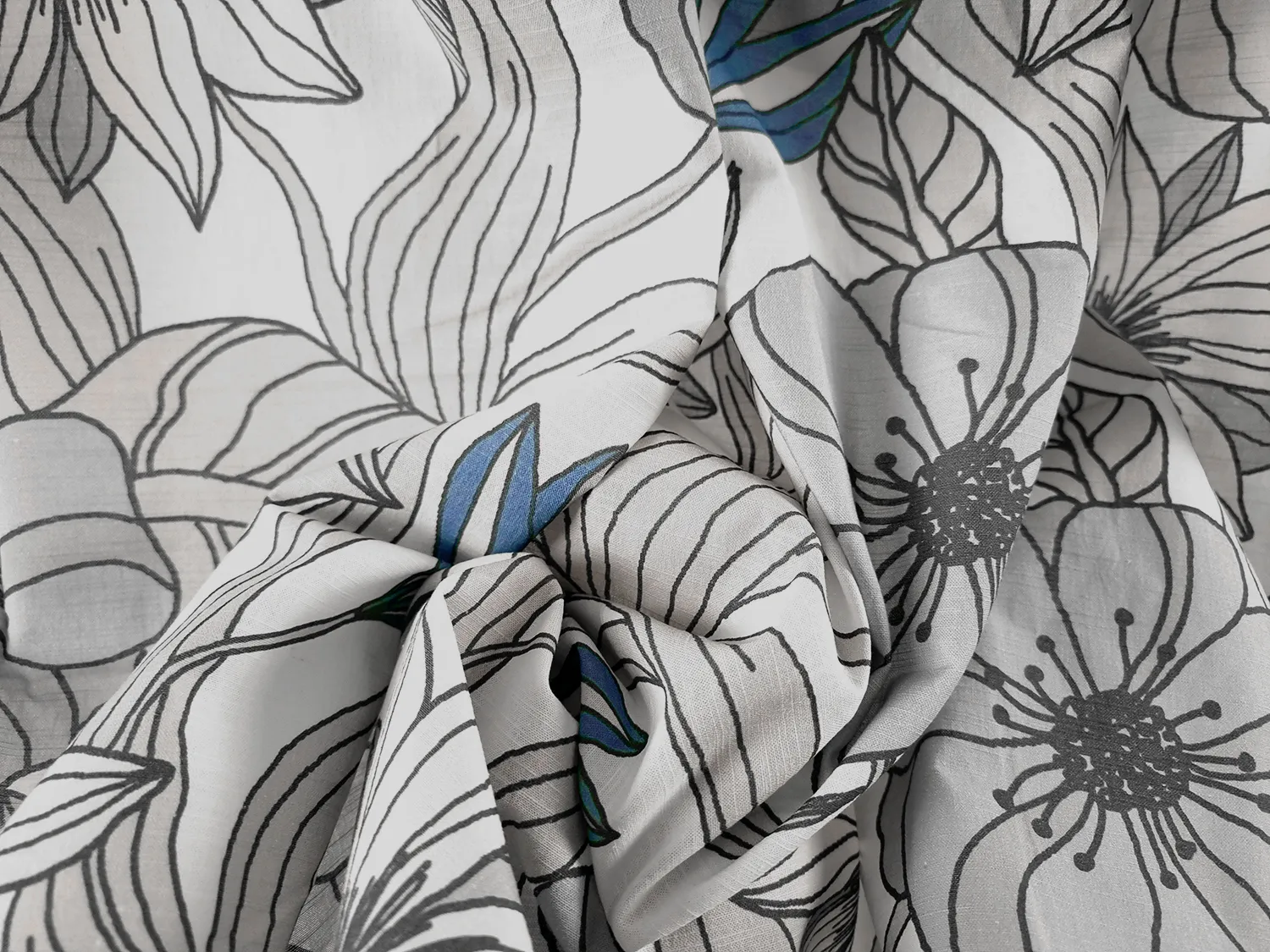 Katoenen tafelkleed - Aurelia (blauw)