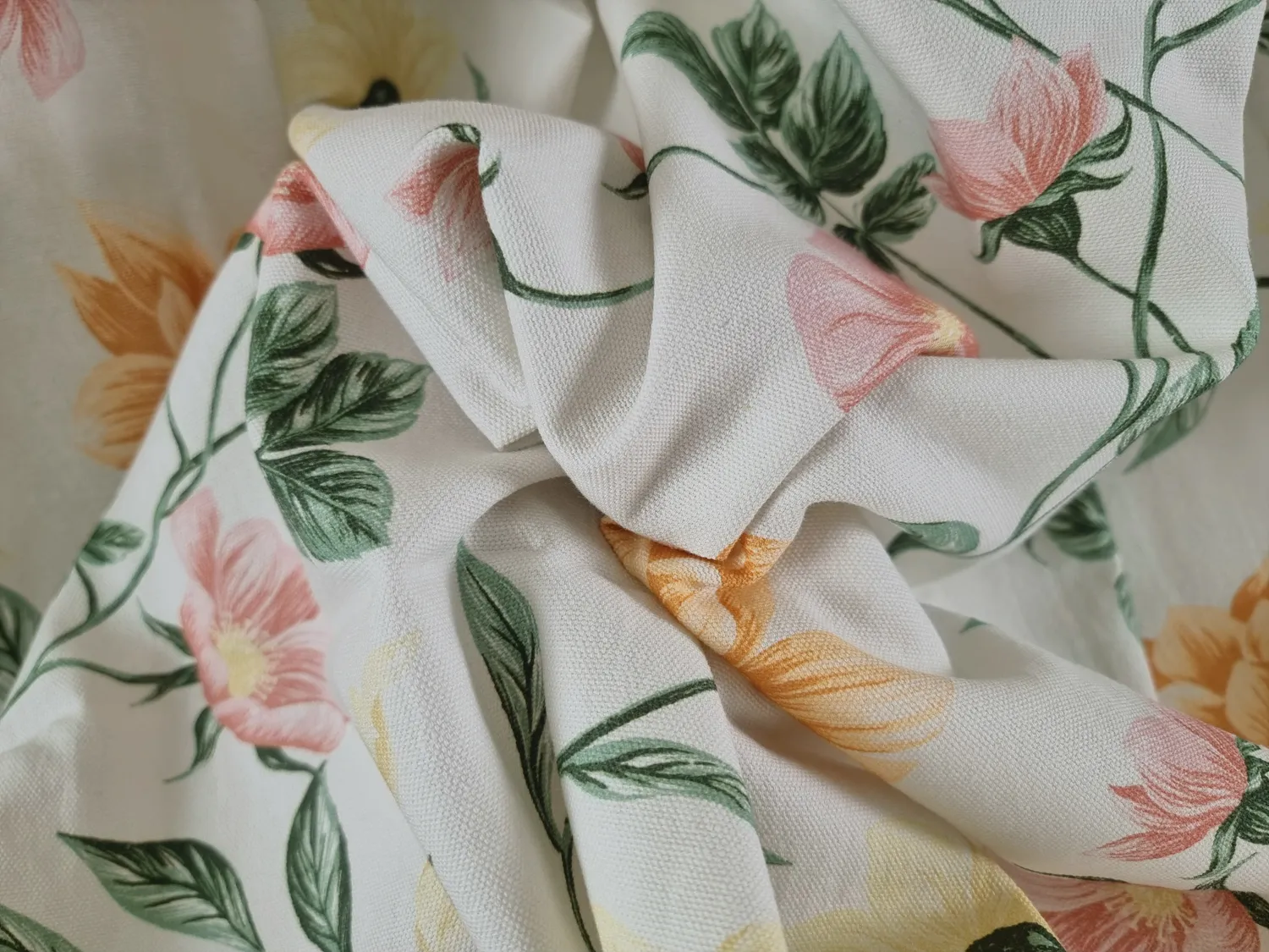 Katoenen tafelkleed - Dahlia (oranje)