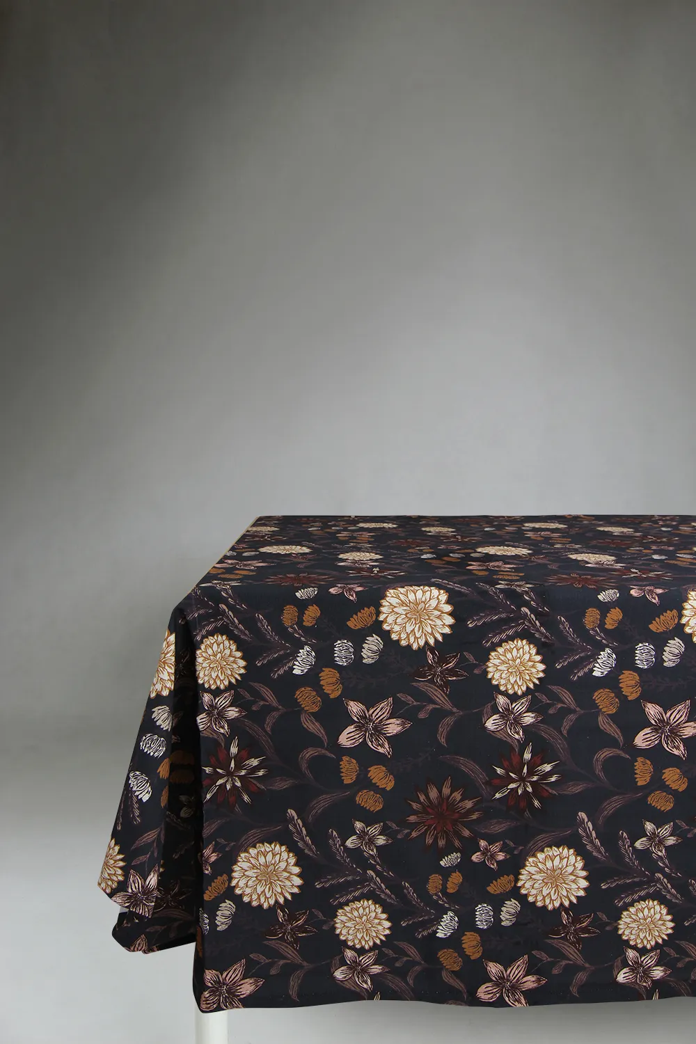 Katoenen tafelkleed - Lotten (donker grijs)