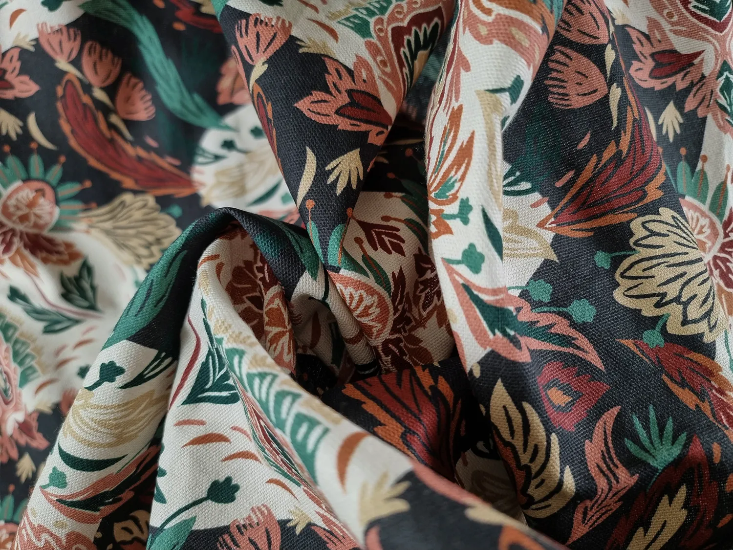 Katoenen tafelkleed - Paula (blauw/multi)