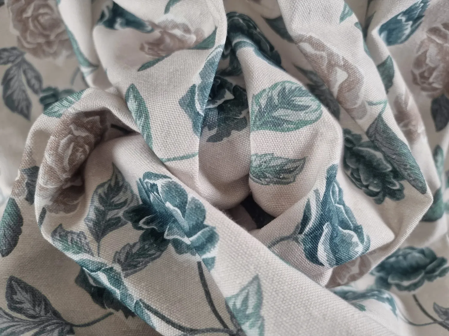 Katoenen tafelkleed - Wreath (blauw)