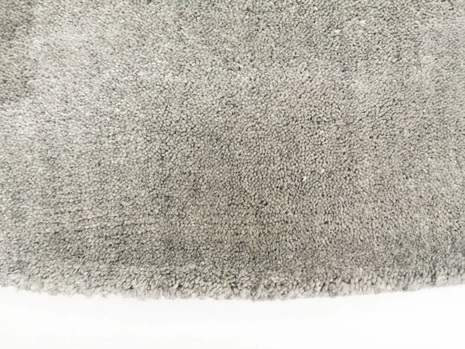 Rond vloerkleed - Recycled PET with viscose look (grijs)