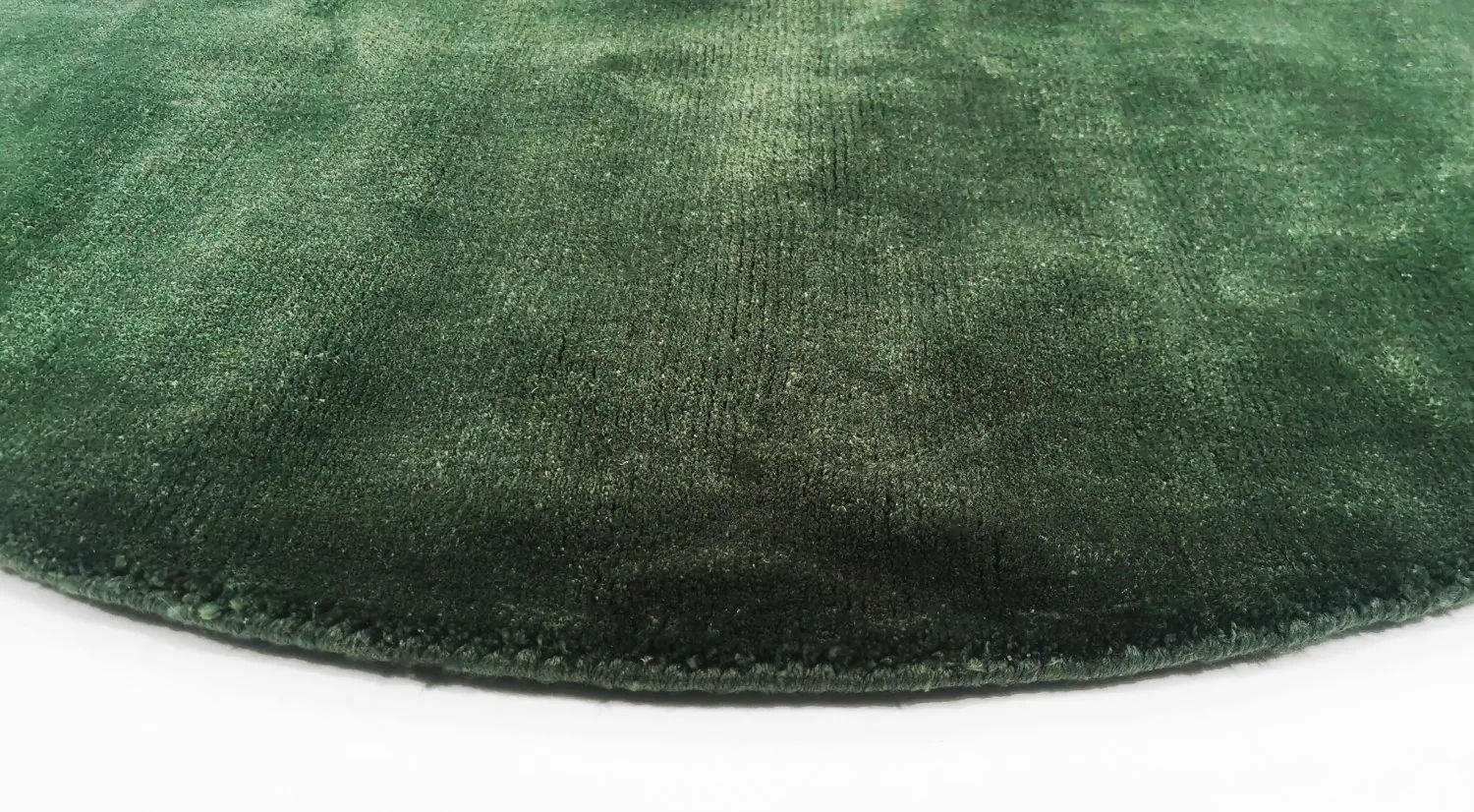 Rond vloerkleed - Recycled PET with viscose look (groen)