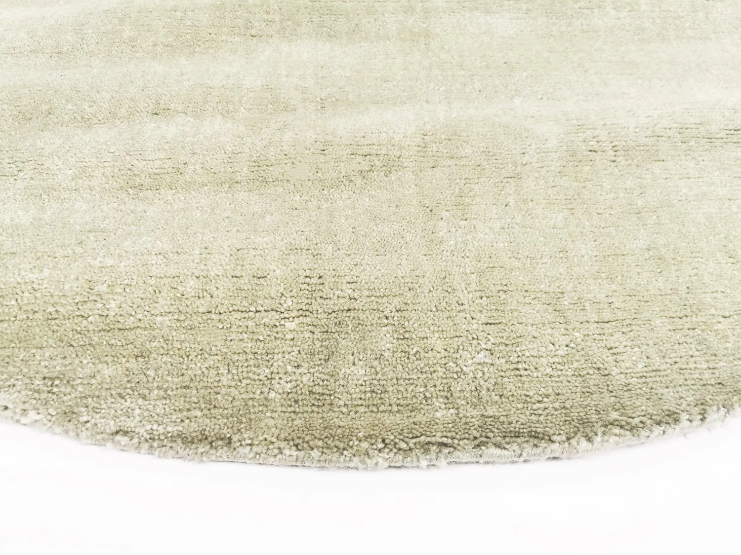 Rond vloerkleed - Recycled PET with viscose look (mint)