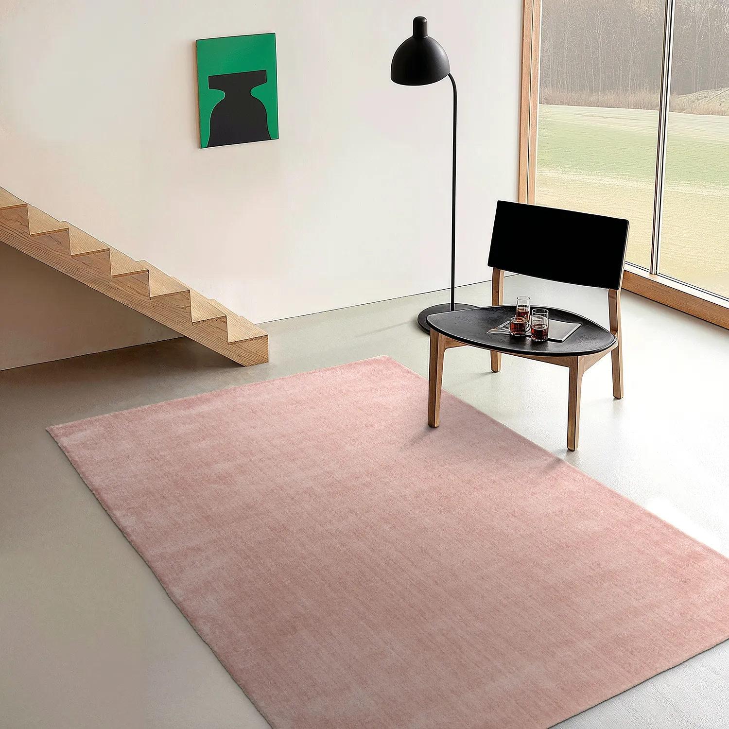 Recycled PET with viscose look (roze)