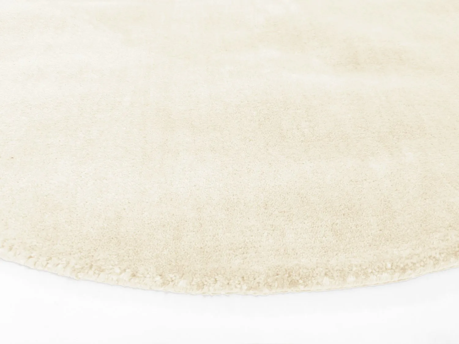 Rond vloerkleed - Recycled PET with viscose look (offwhite)