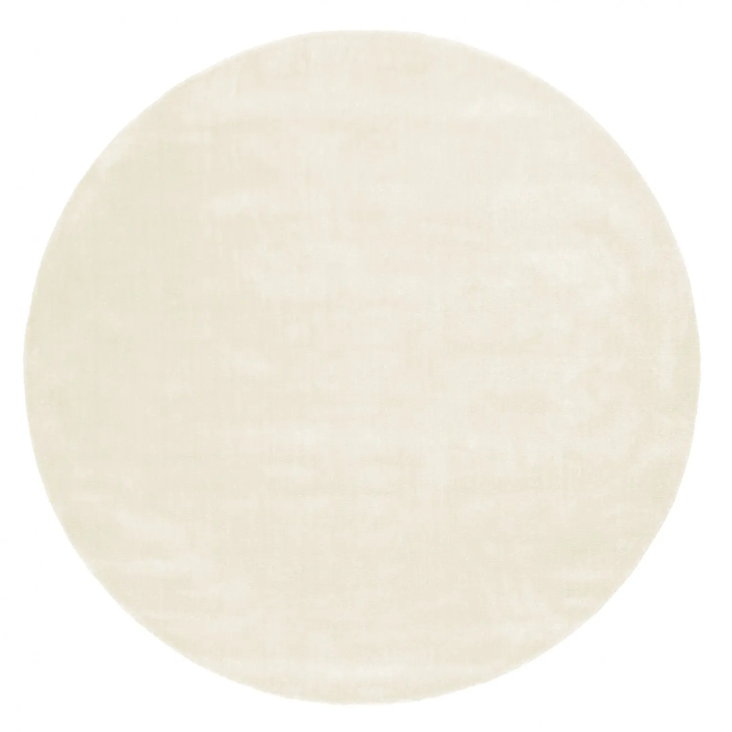 Rond vloerkleed - Recycled PET with viscose look (offwhite)