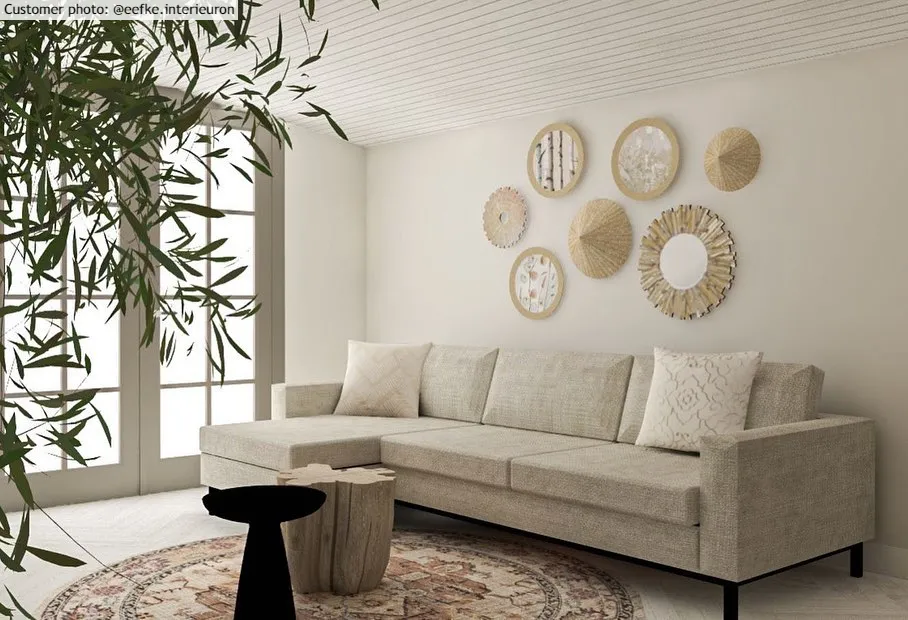 Rond vloerkleed - Siliana (beige)