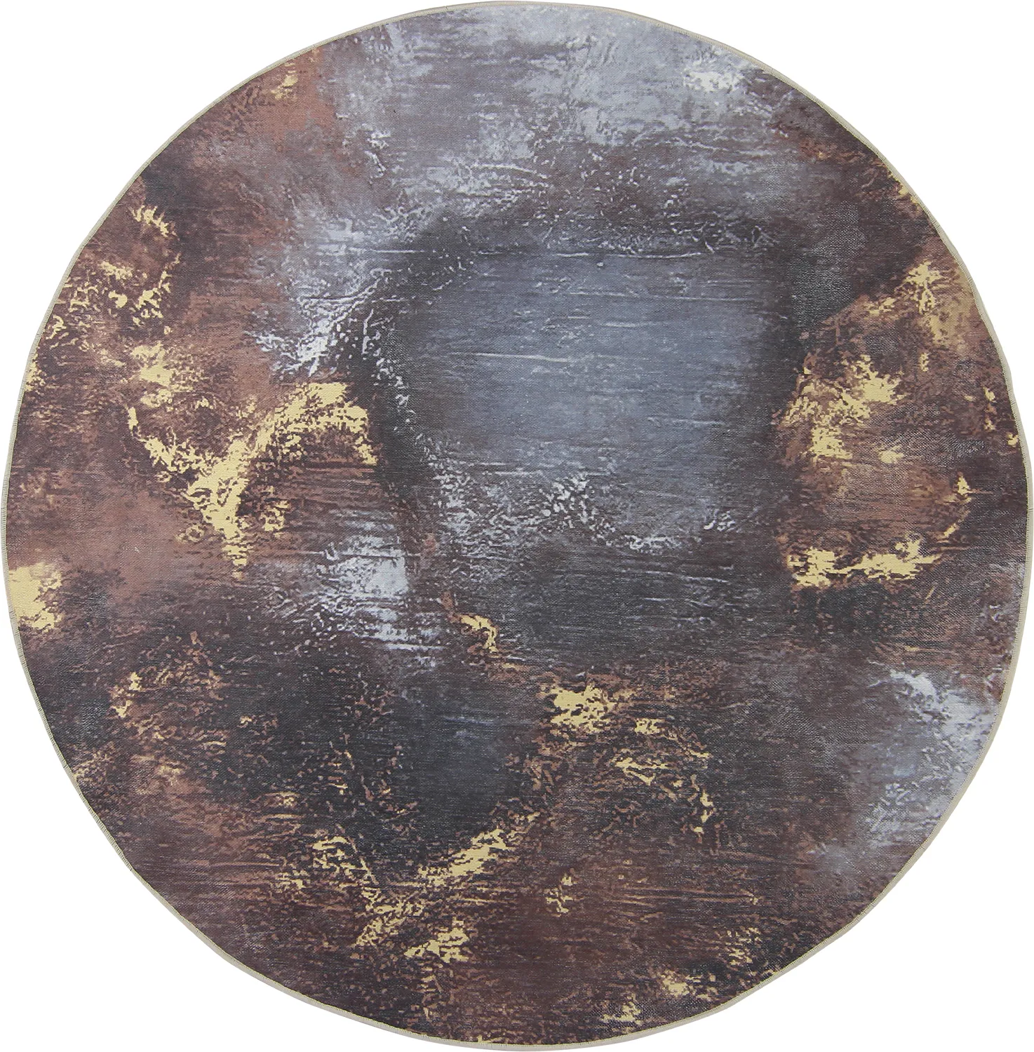 Rond vloerkleed - Sanza (grijs/multi)