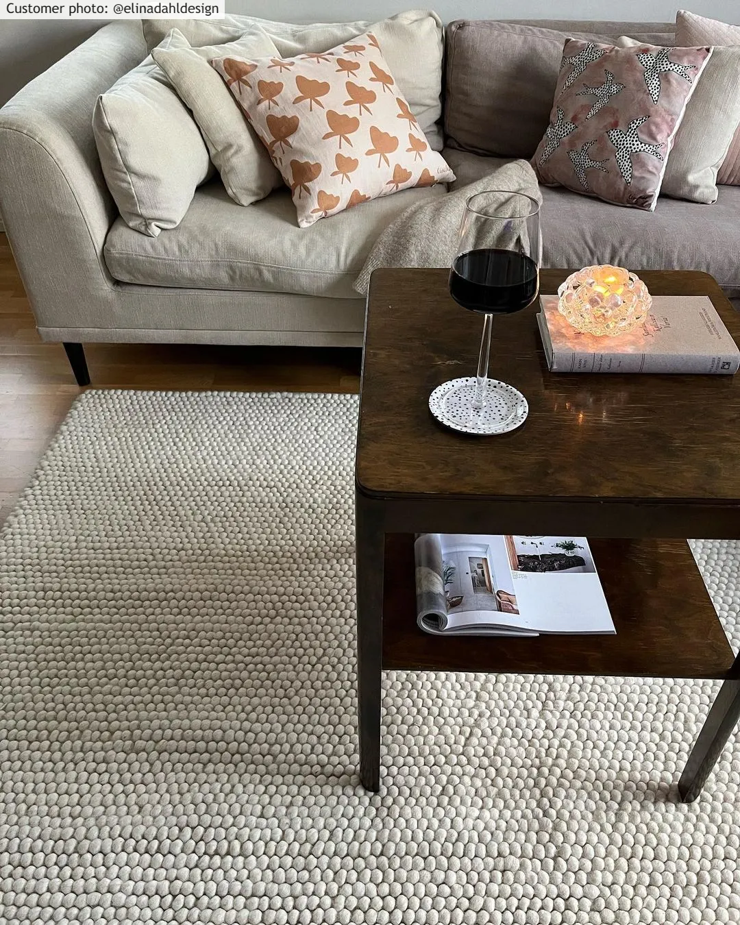 Wollen-vloerkleed - Avafors Wool Bubble (beige)