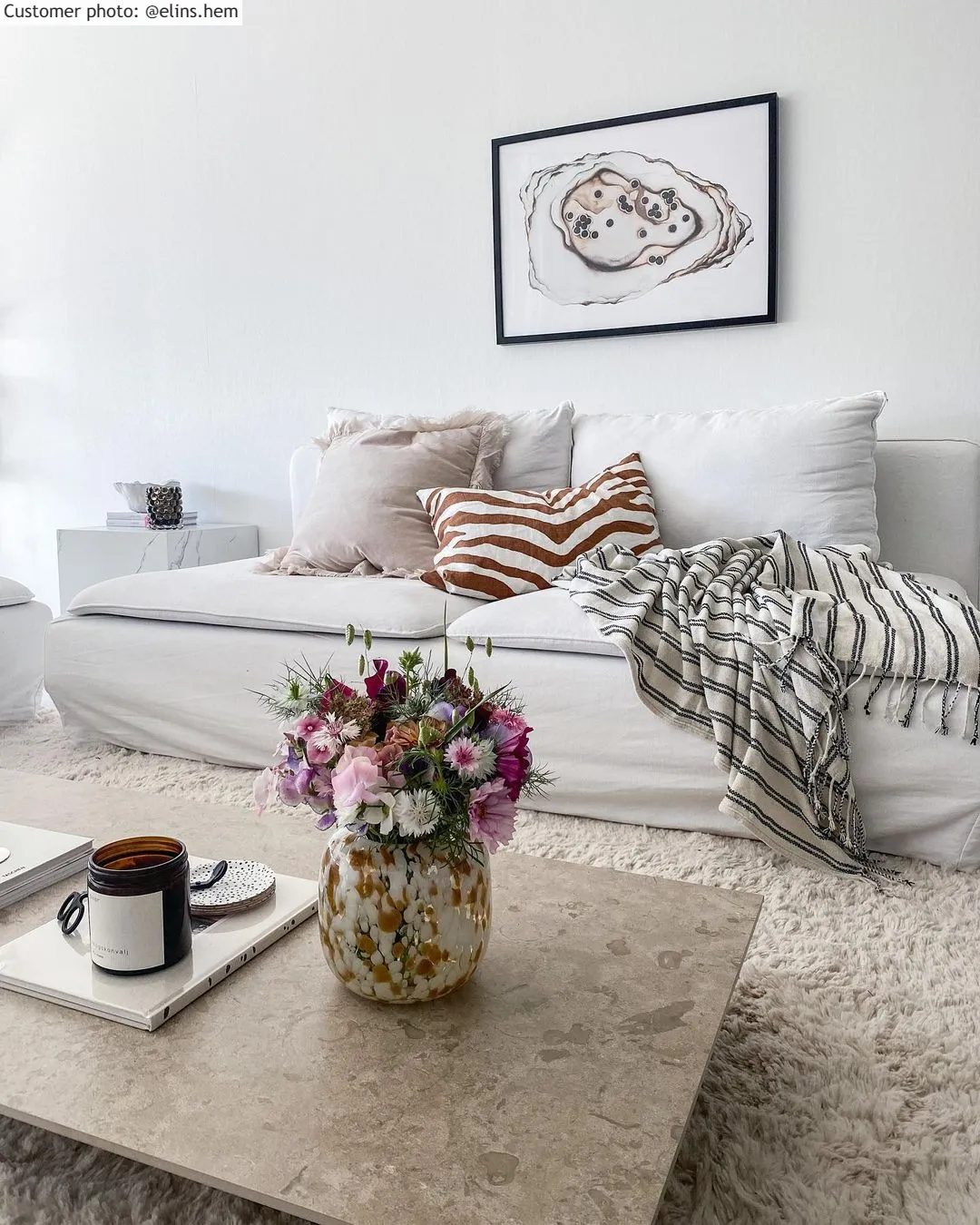 Hoogpolig vloerkleed - Kanvas (beige)