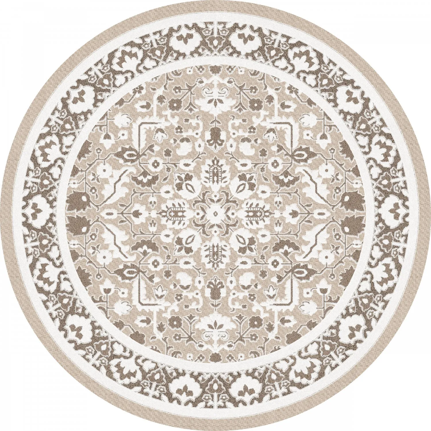 Ronde vloerkleden - Ember (beige/grijs)