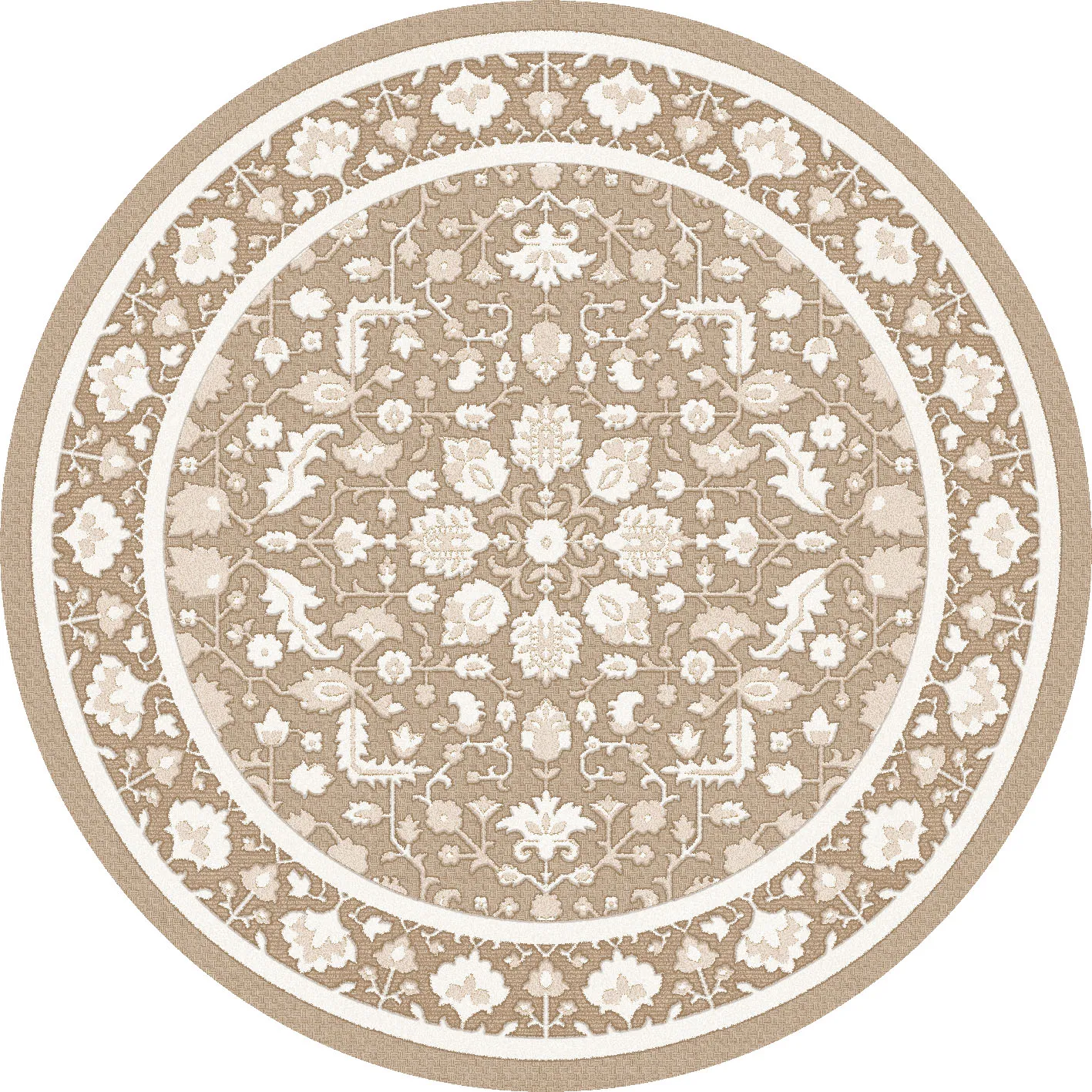 Ronde vloerkleden - Ember (beige/offwhite)