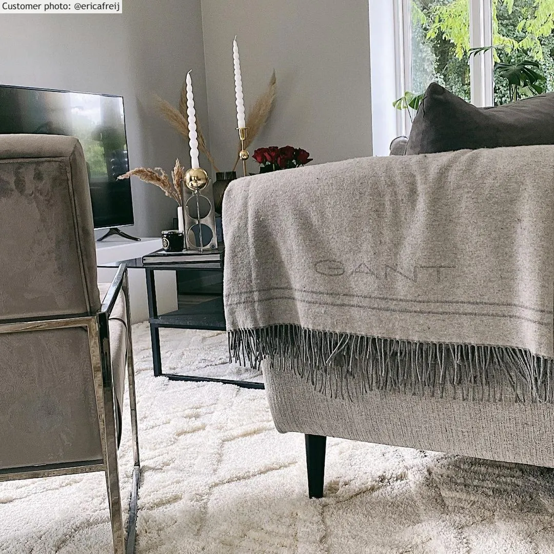 Hoogpolig vloerkleed - Rostock (offwhite)