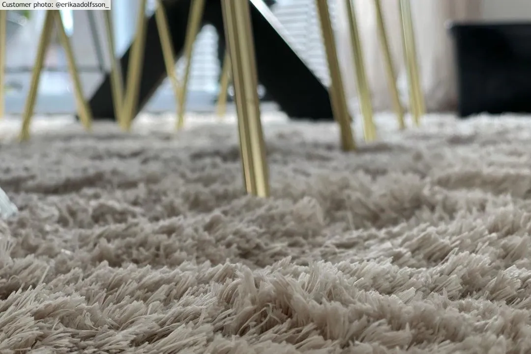 Hoogpolig vloerkleed - Kanvas (beige)