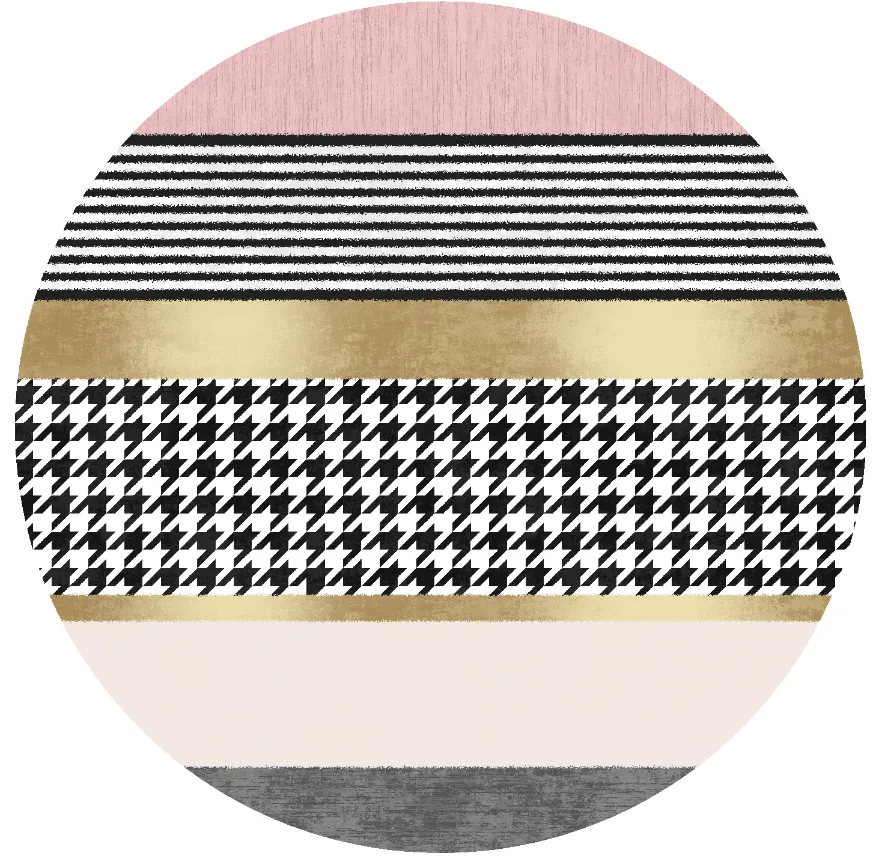 Rond vloerkleed - Esme (roze/multi)