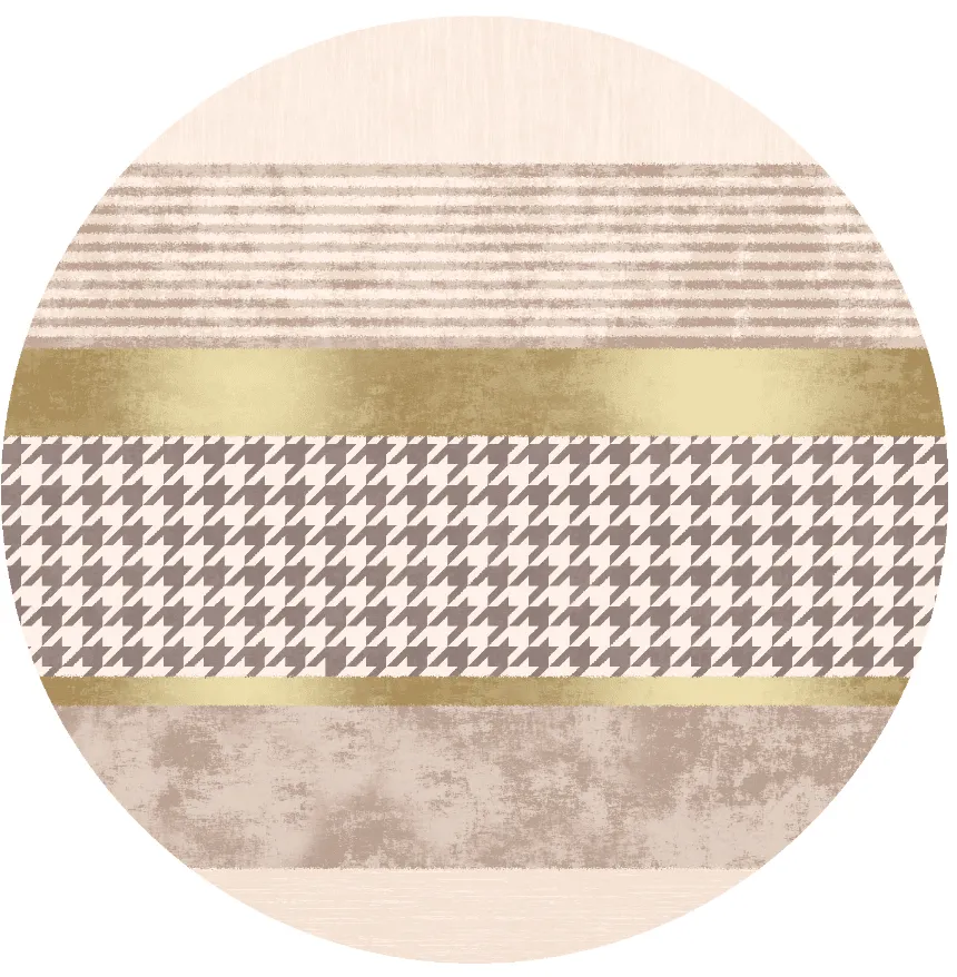 Rond vloerkleed - Esme (beige/multi)