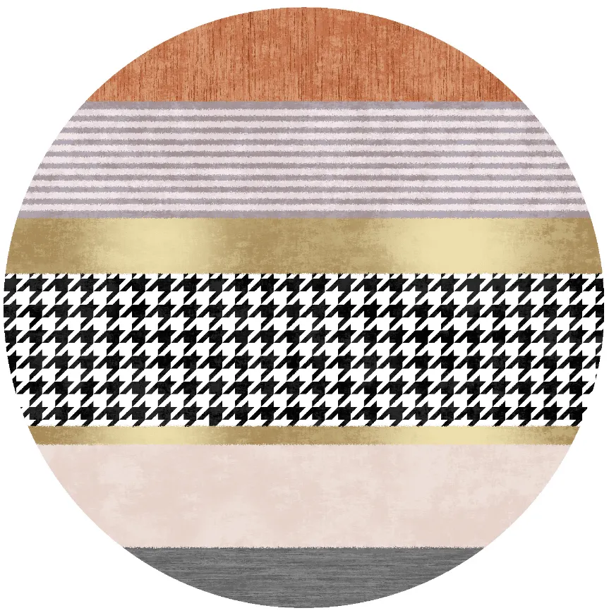 Rond vloerkleed - Esme (oranje/multi)