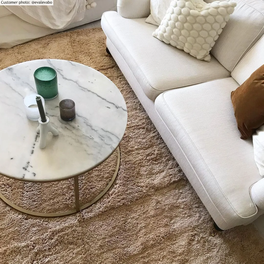 Hoogpolig vloerkleed - Cannes (beige)