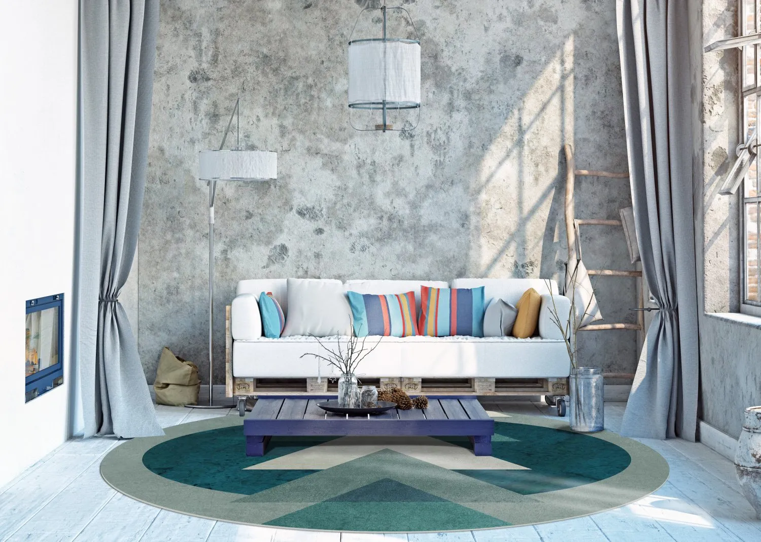 Rond vloerkleed - Amares (multi)