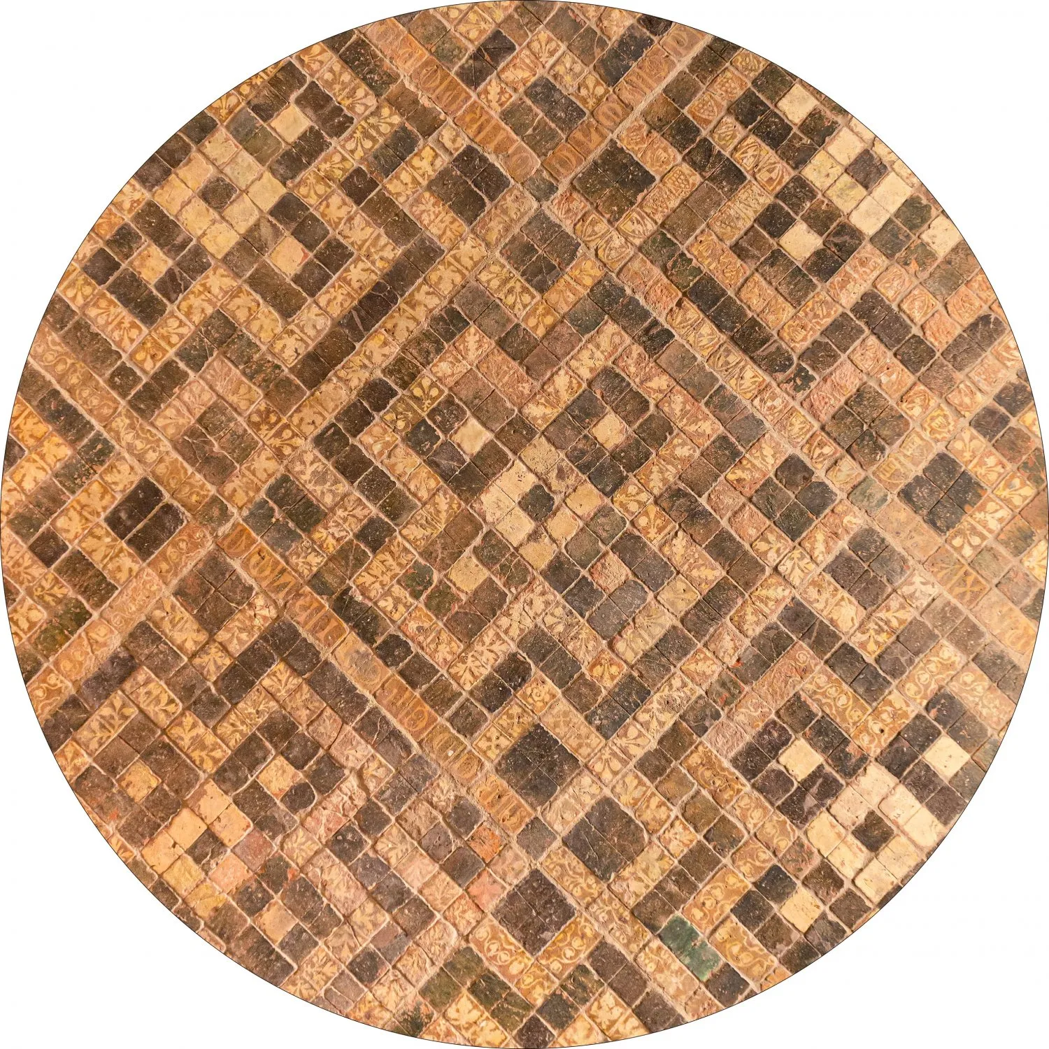 Rond vloerkleed - Lamego (beige/bruin)