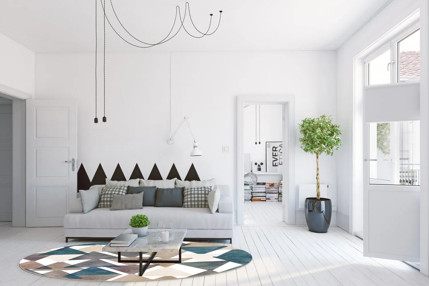 Rond vloerkleed - Branco (multi)