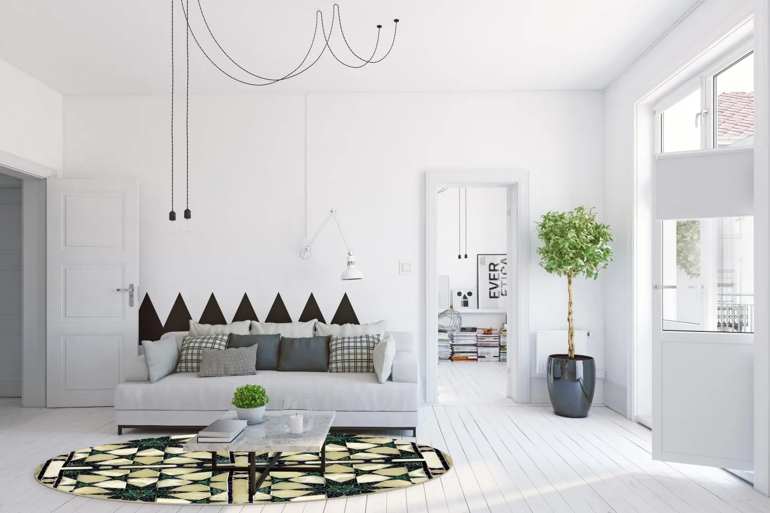 Rond vloerkleed - Pino (multi)