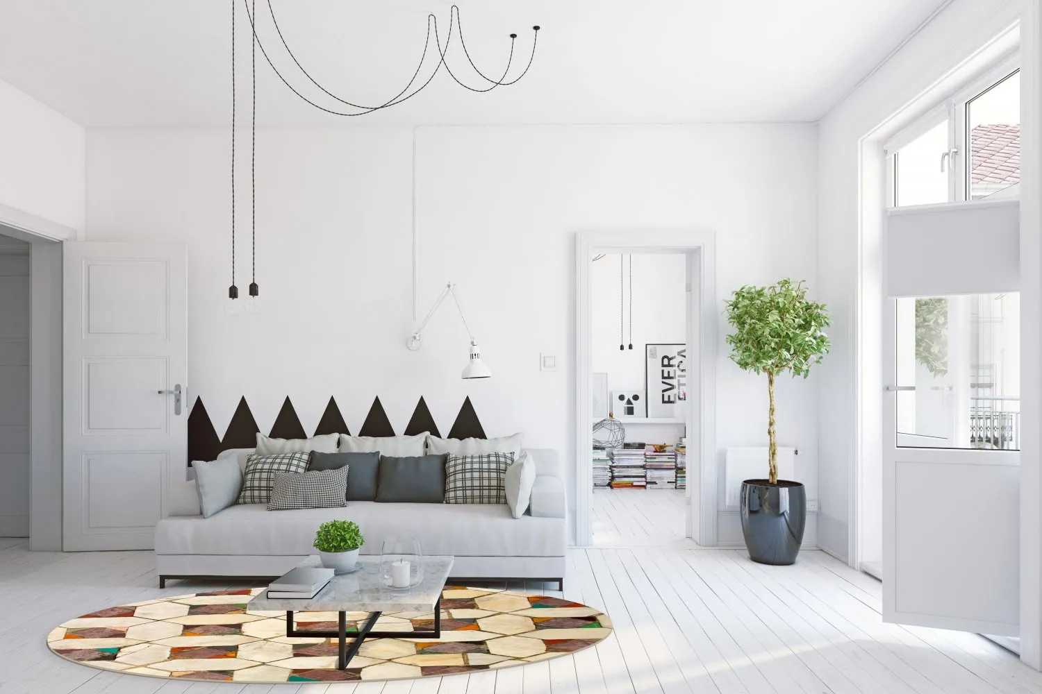 Rond vloerkleed - Evisa (multi)