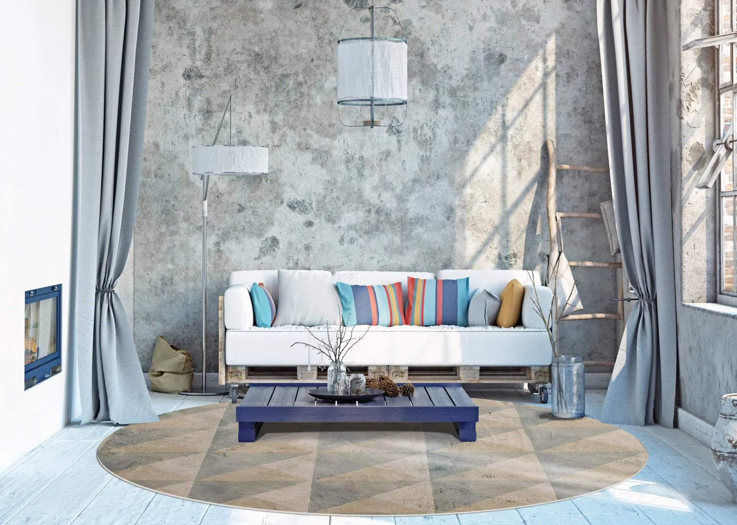 Rond vloerkleed - Manso (multi)