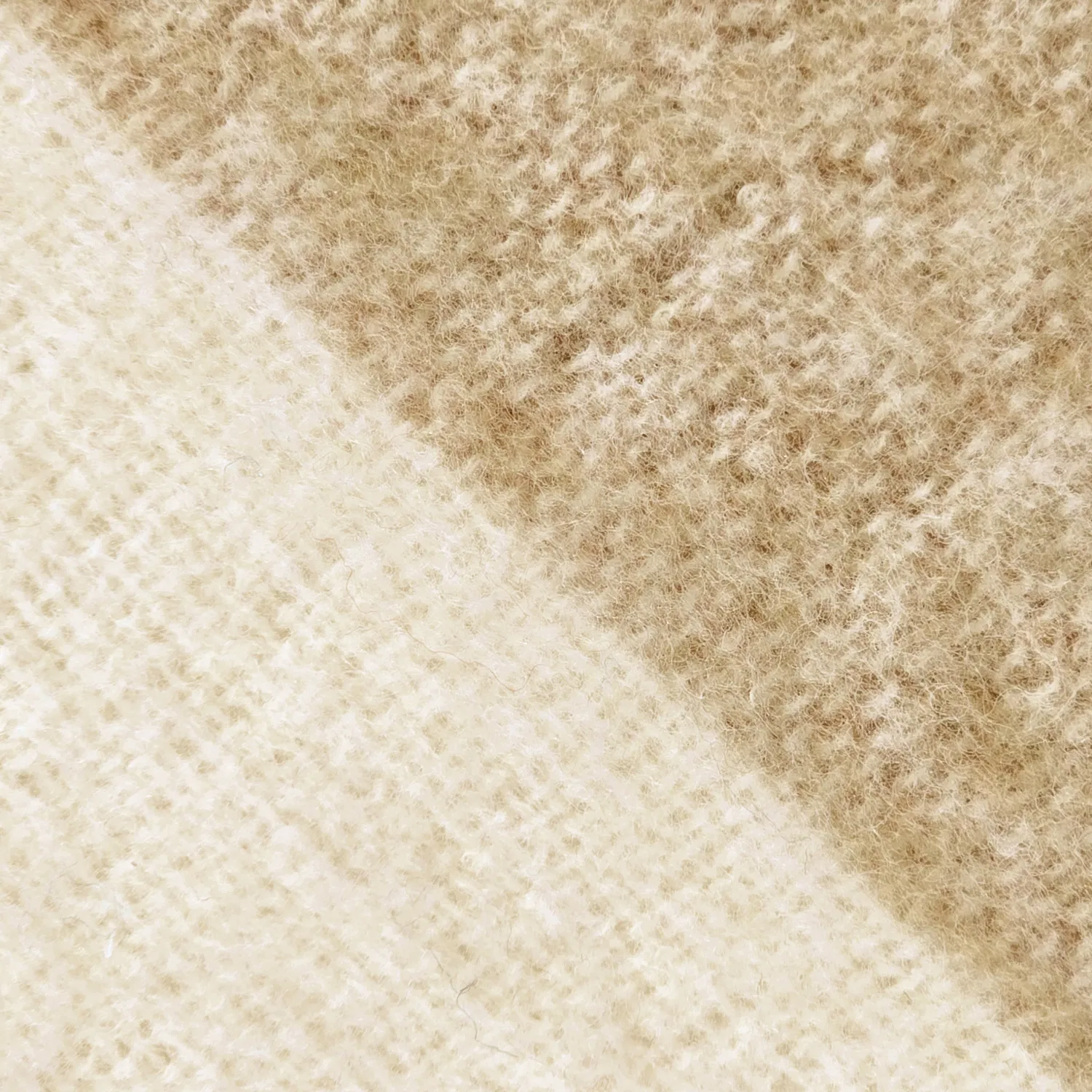 Dekens - Wollenmix plaid - Beatriz Stripe (beige/wit)