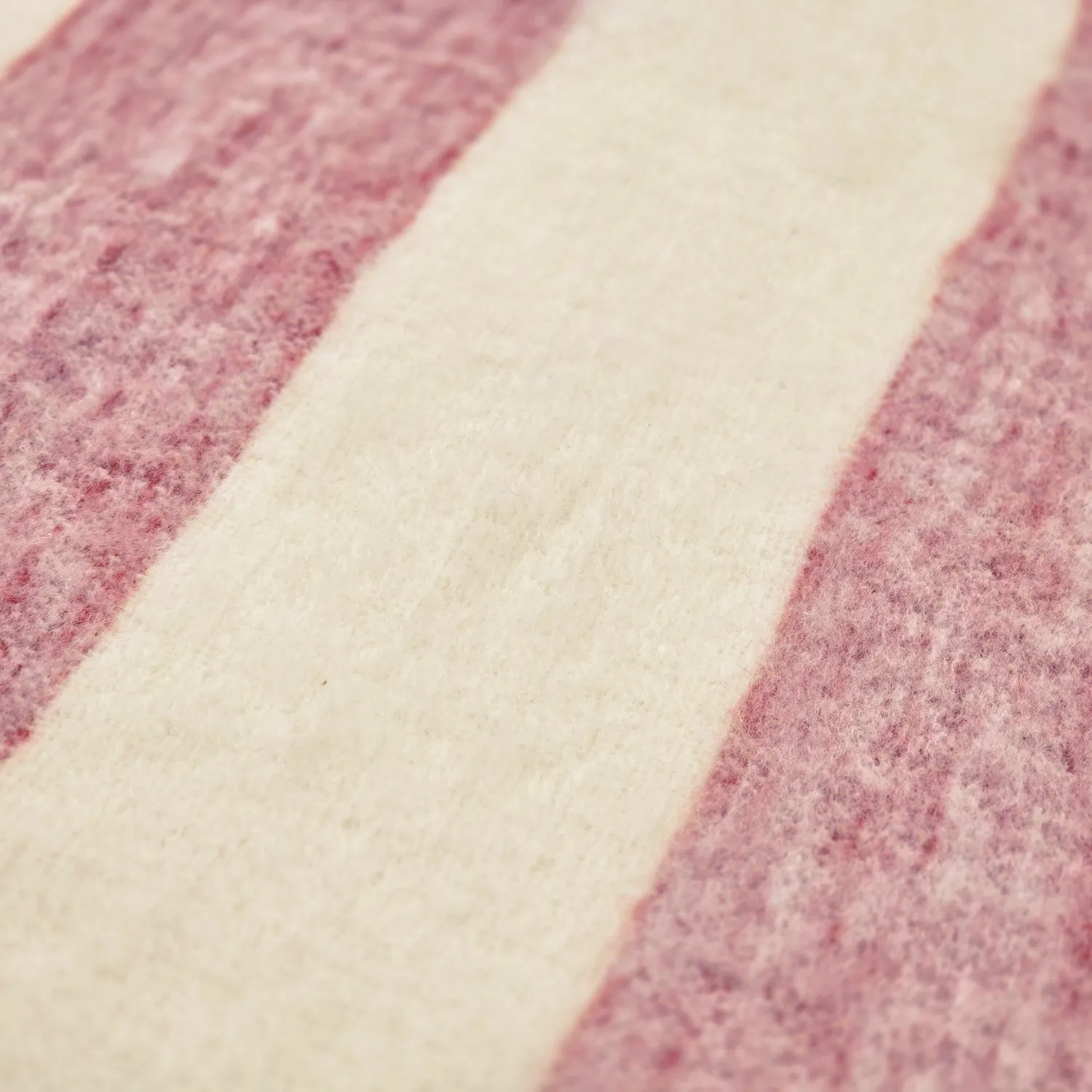 Dekens - Wollenmix plaid - Beatriz Stripe (rood/wit)