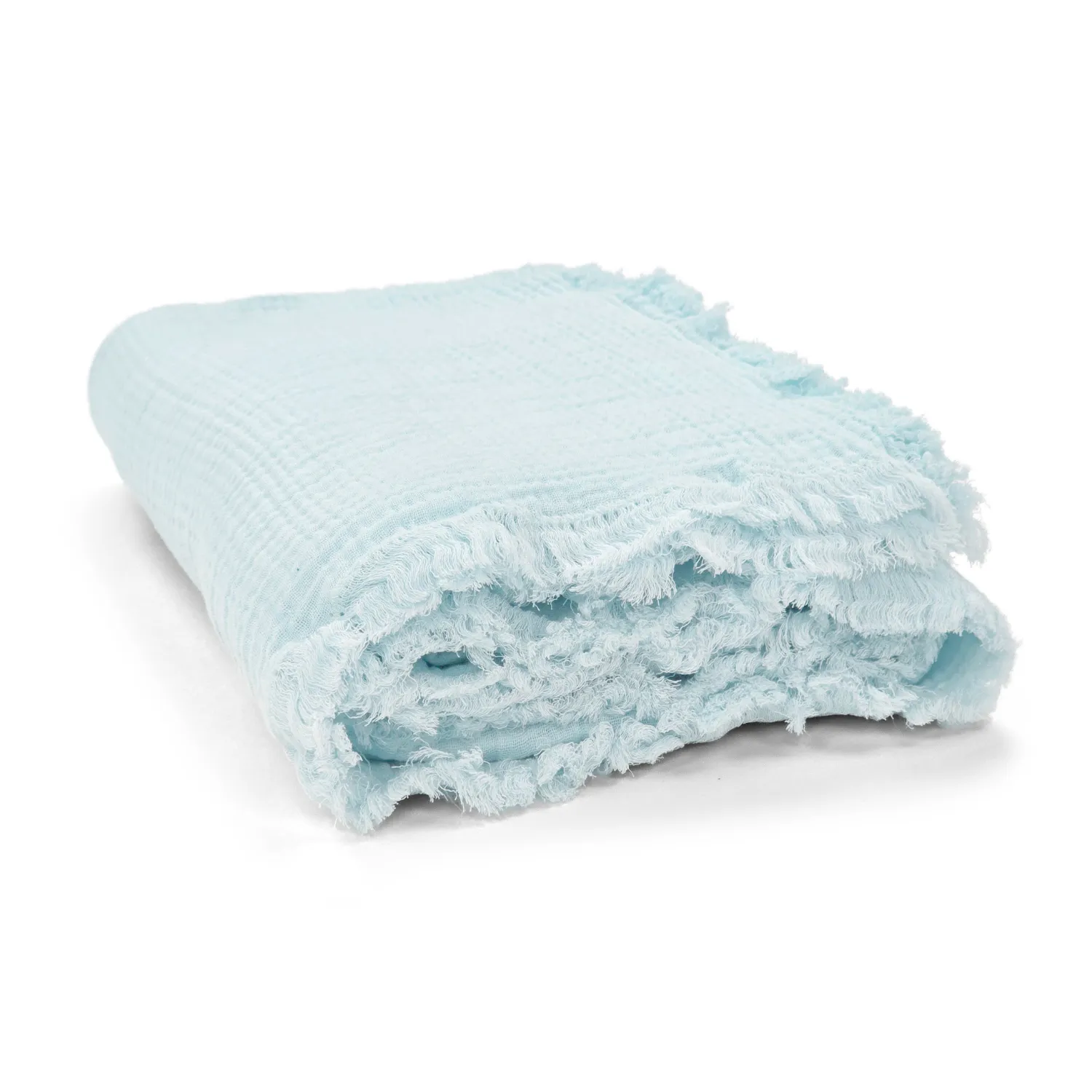 Dekens - Mousseline plaid - Dorena (lichtblauw)