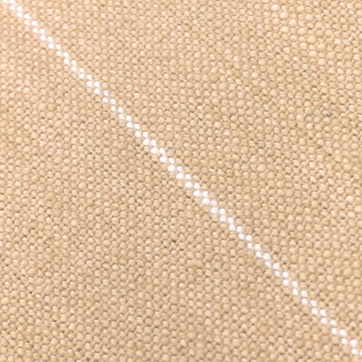 Dekens - Katoenen plaid - Martina Stripe (beige/wit)