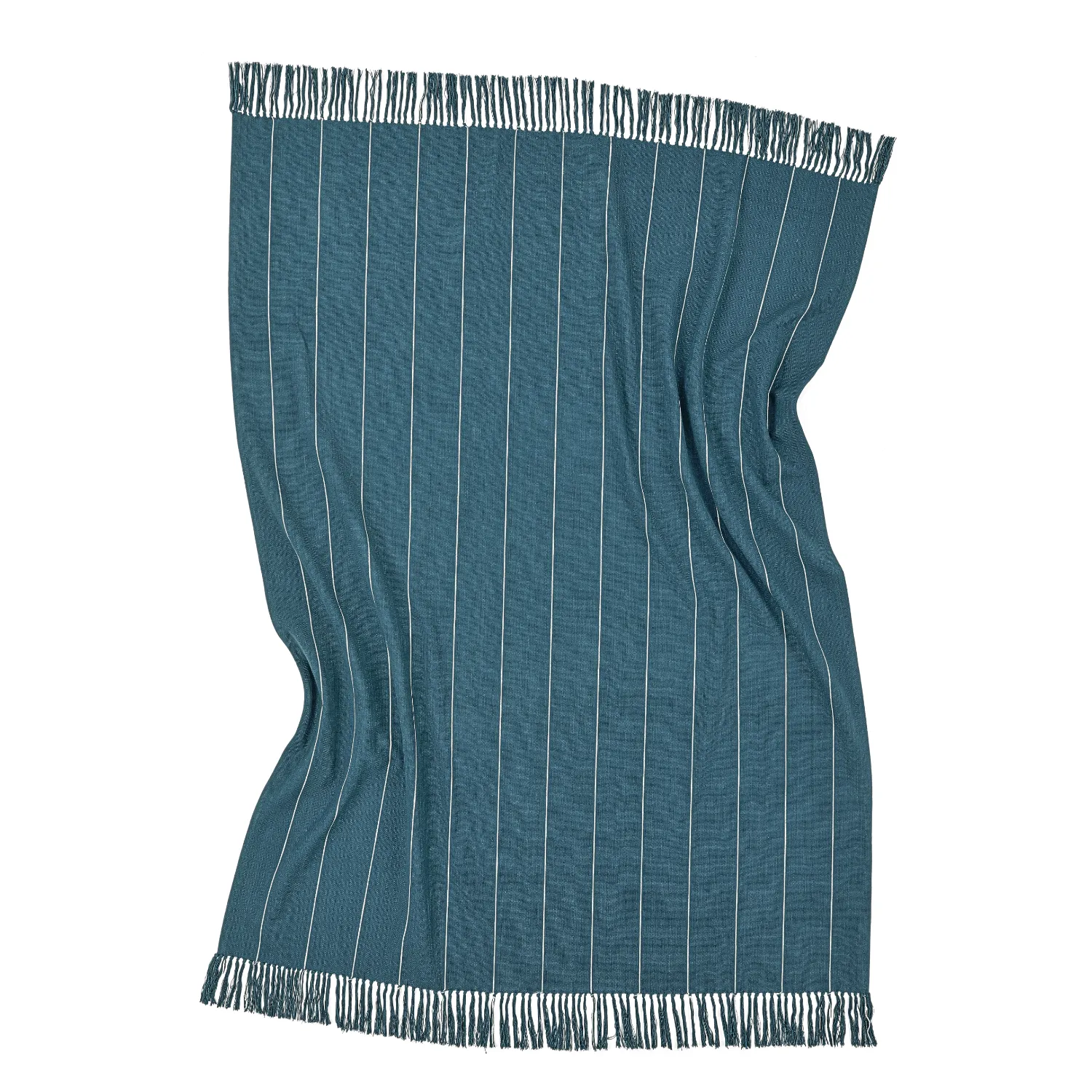 Dekens - Katoenen plaid - Martina Stripe (blauw/wit)