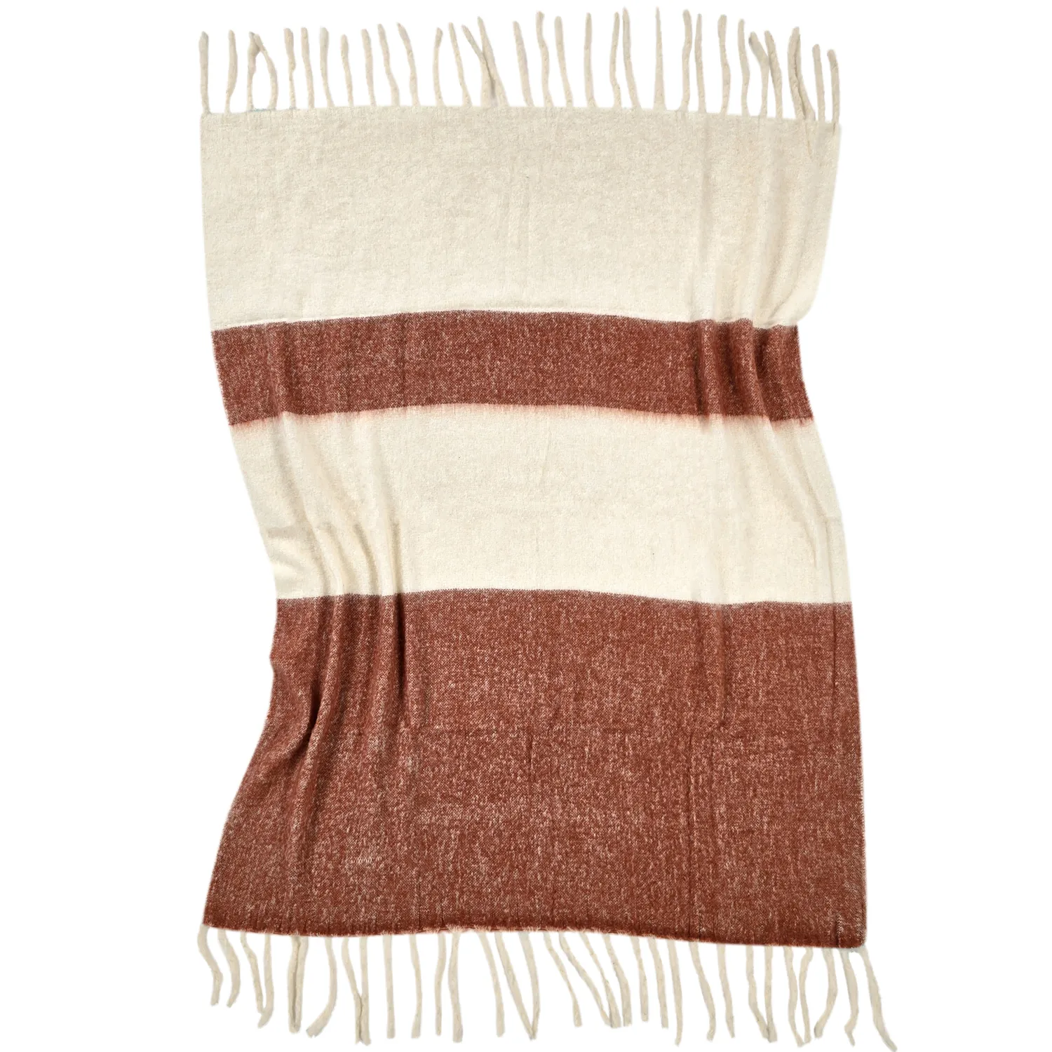 Plaid dekens - throw van wolmix - Carrie (roze)