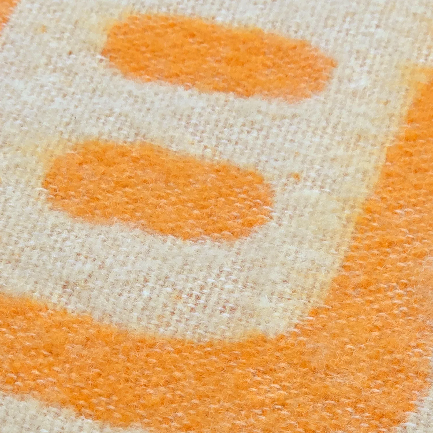 Dekens - Wollenmix plaid - Melody (beige/oranje)