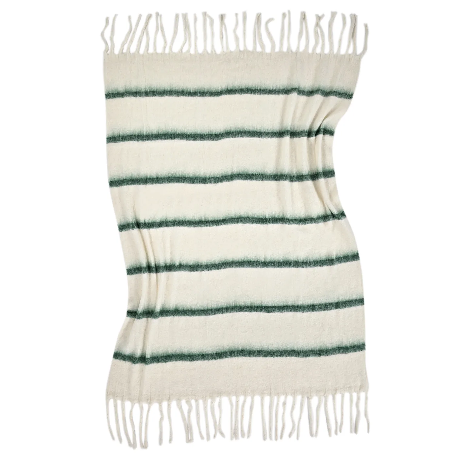Plaid dekens - throw van wolmix - Miranda (groen)