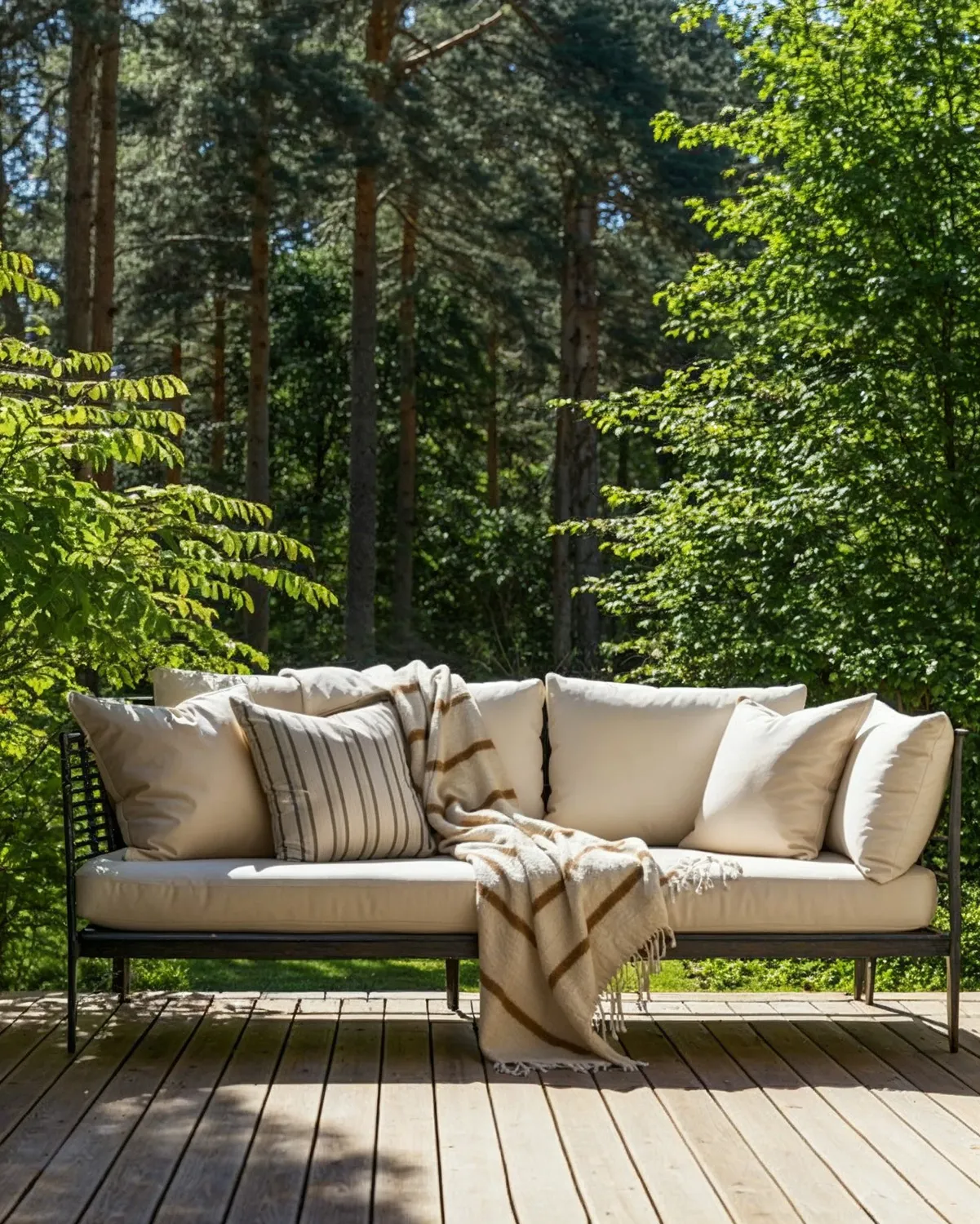 Plaid dekens - throw van wolmix - Miranda (geel)