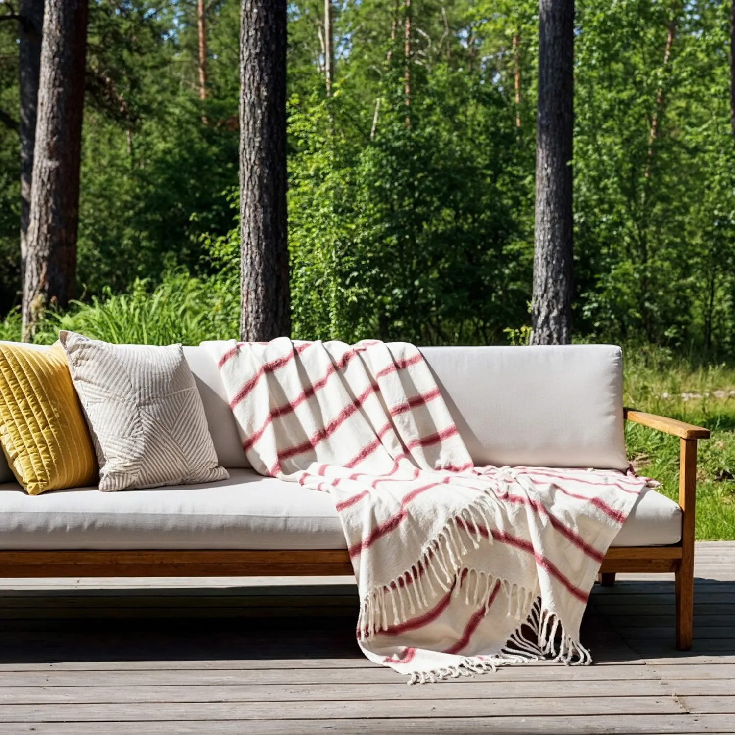 Plaid dekens - throw van wolmix - Miranda (roze)