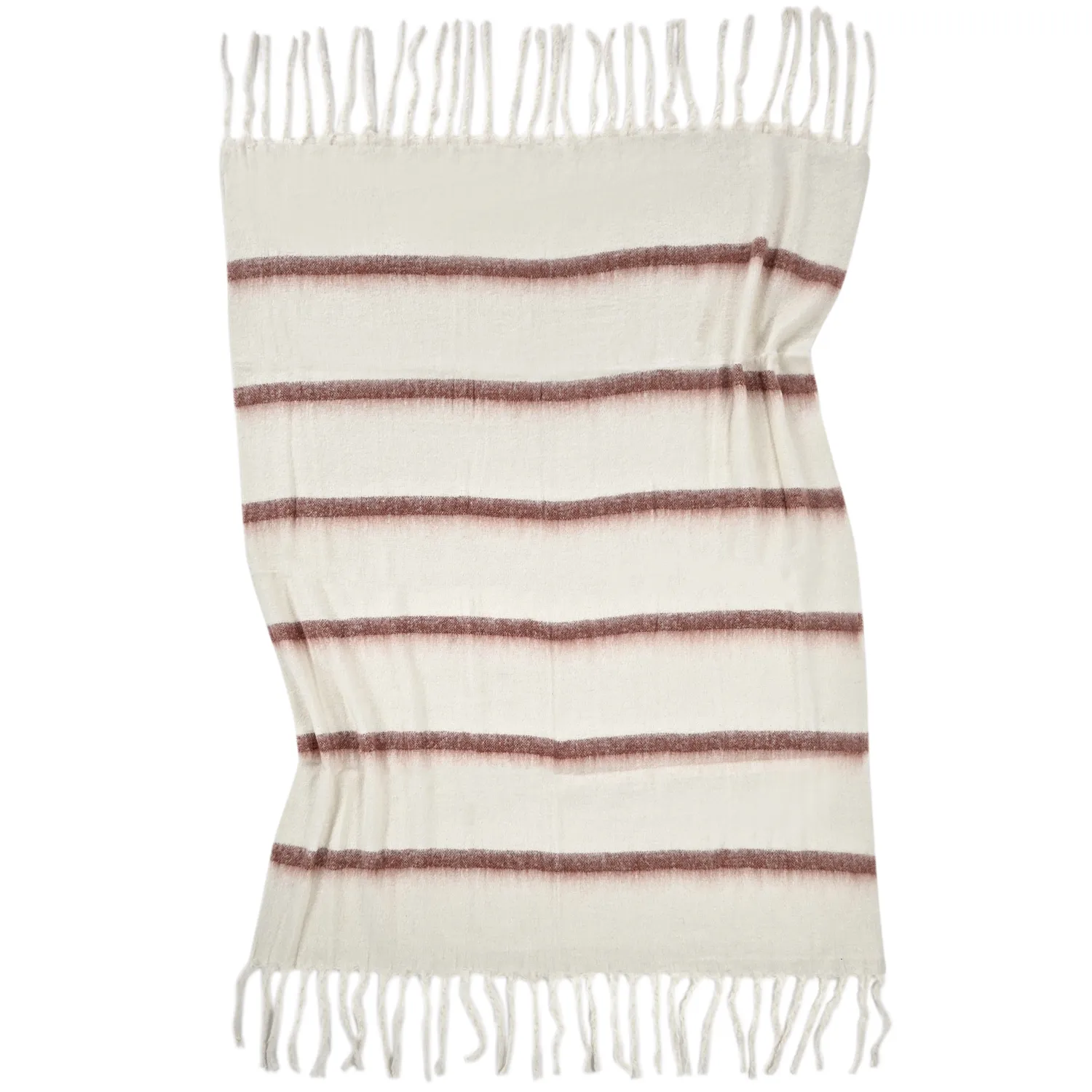 Plaid dekens - throw van wolmix - Miranda (roze)