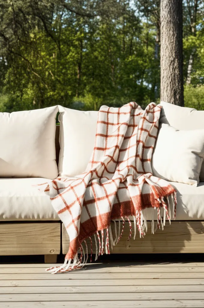 Plaid dekens - throw van wolmix - Rachel (roze)