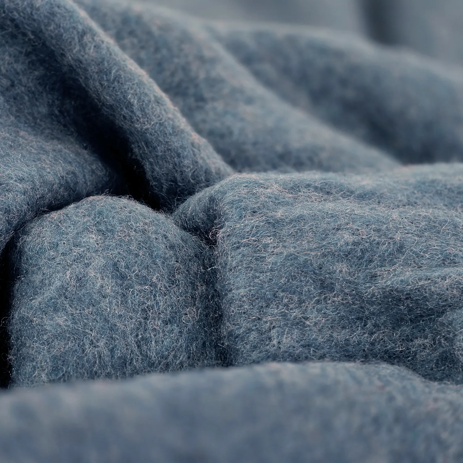 Plaid dekens - throw van wolmix - Samantha (blauw)