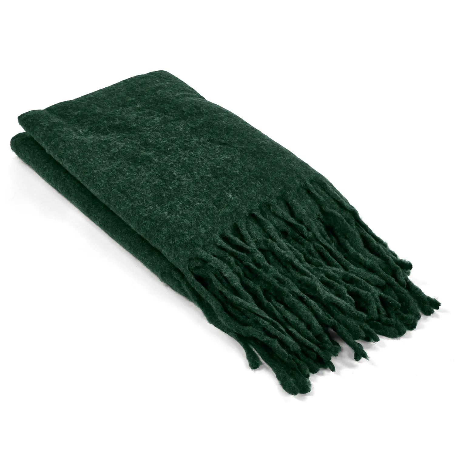 Plaid dekens - throw van wolmix - Samantha (groen)