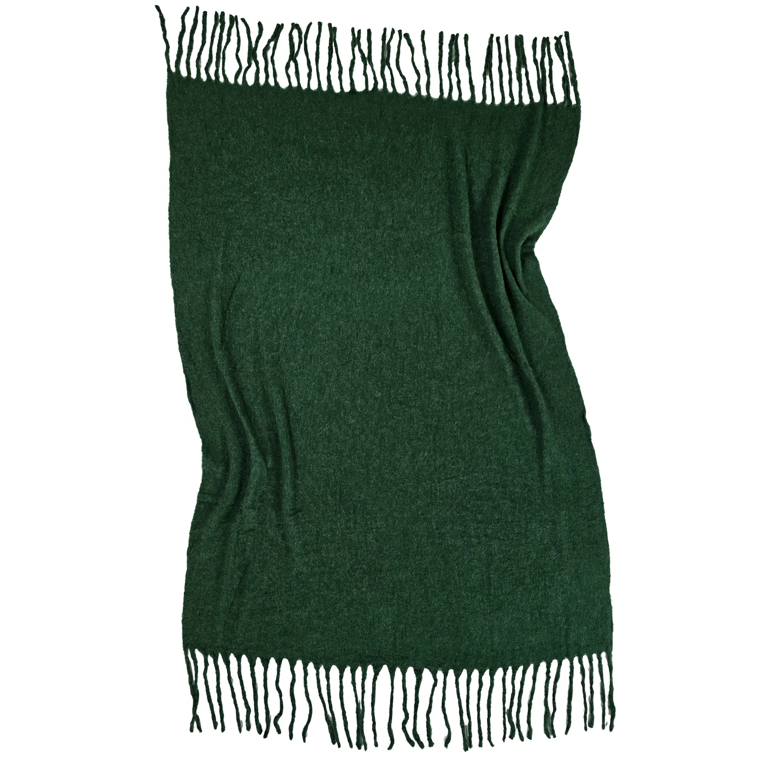 Plaid dekens - throw van wolmix - Samantha (groen)