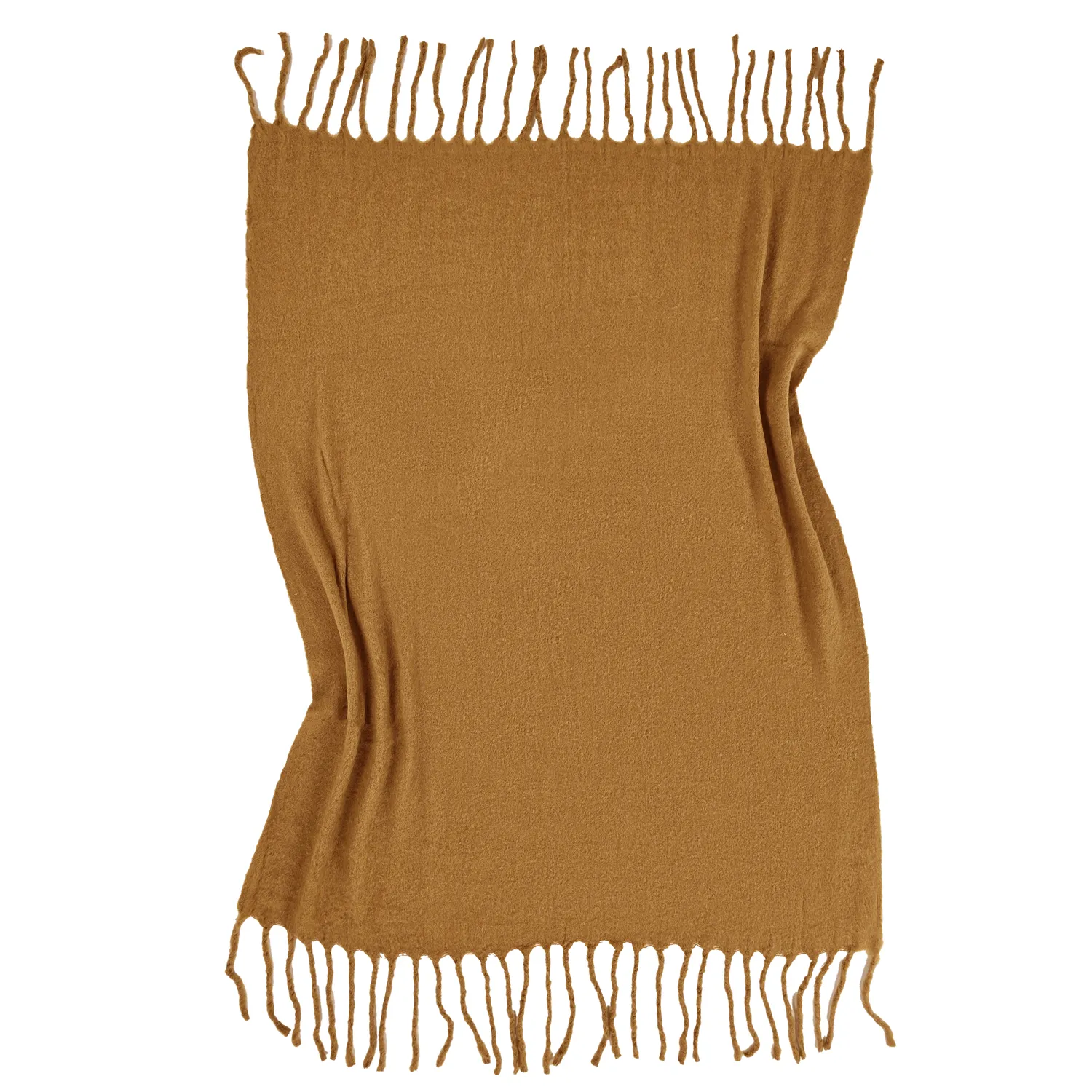 Plaid dekens - throw van wolmix - Samantha (geel)